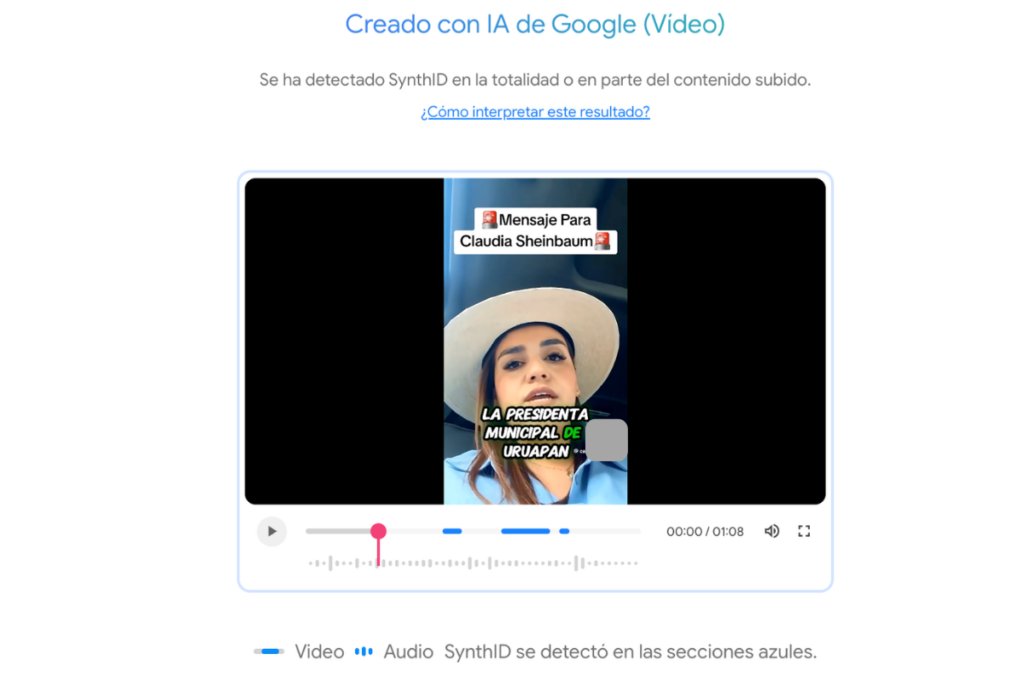 El video donde aparece la alcaldesa de Uruapan en realidad corresponde a una transmisión en vivo realizada el 17 de abril; la voz utilizada en el material fue generada con inteligencia artificial.