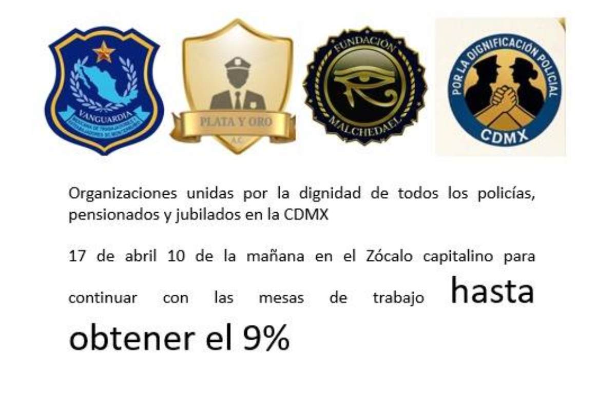 Convocatoria manifestación policias cdmx