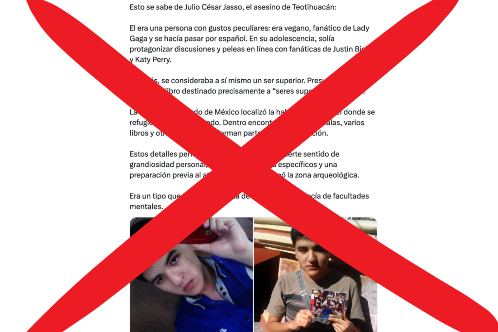 Después del tiroteo en la zona arqueológica, el pasado 21 de abril, en el que una turista murió y 13 personas resultaron heridas, han circulado diversas afirmaciones sin sustento que vinculan al agresor con sectas, actores políticos y figuras públicas.