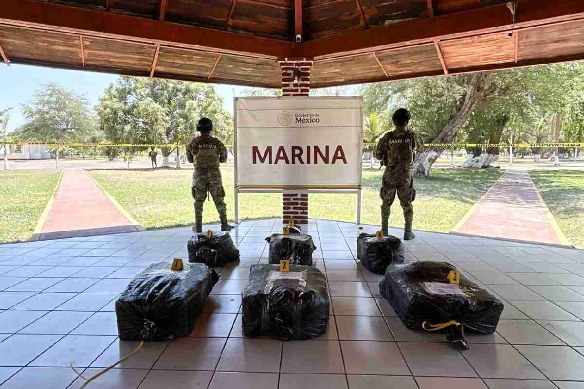 Decomisan embarcación con 265 kilos de cocaína en Michoacán; afectación al crimen fue de 56 mdp