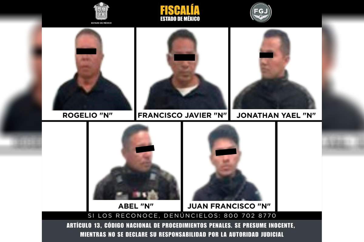 Detienen a comisario de Seguridad de Jilotzingo, Edomex, y a cinco policías por presunto secuestro exprés