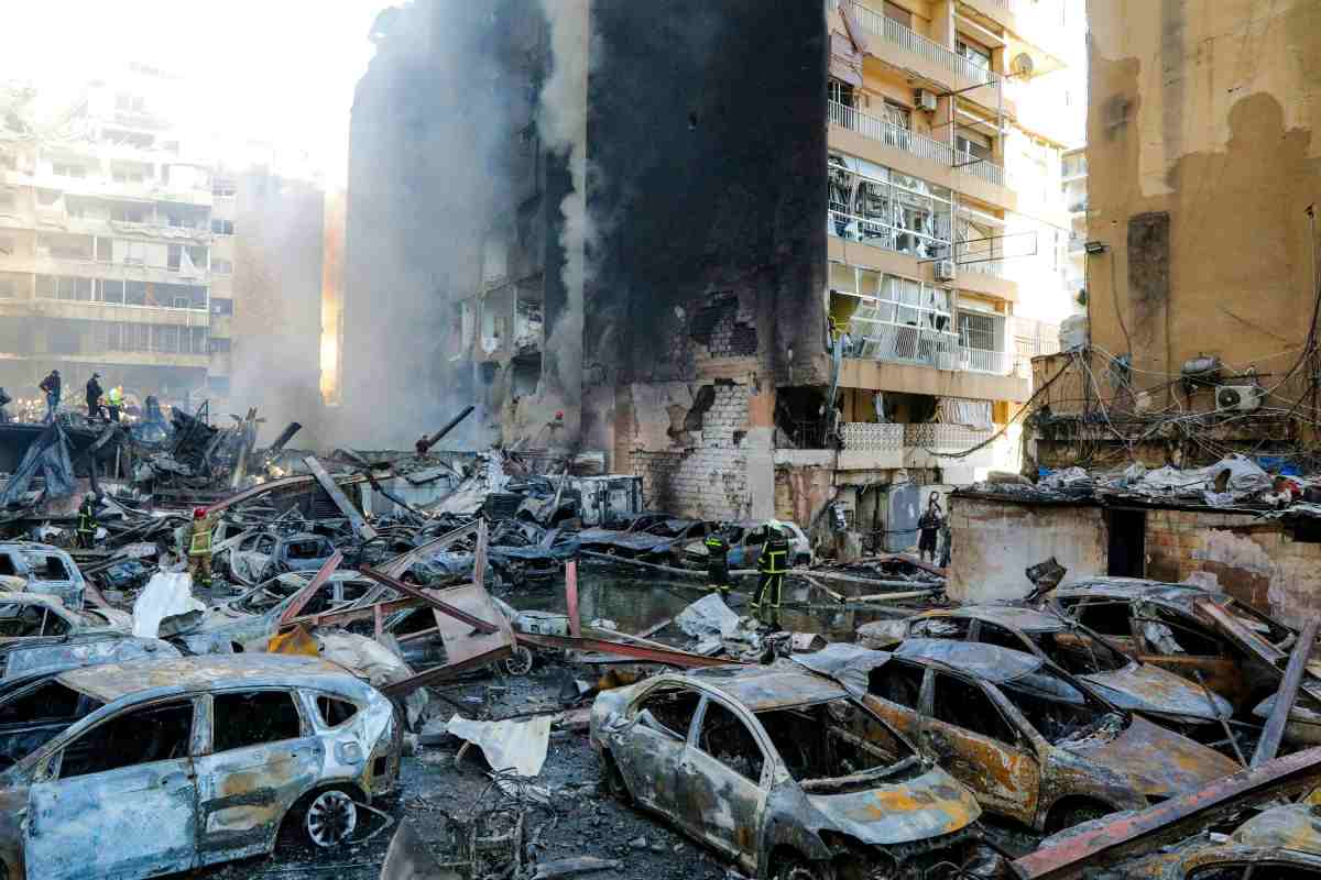 Edificio destruido bombardeo líbano