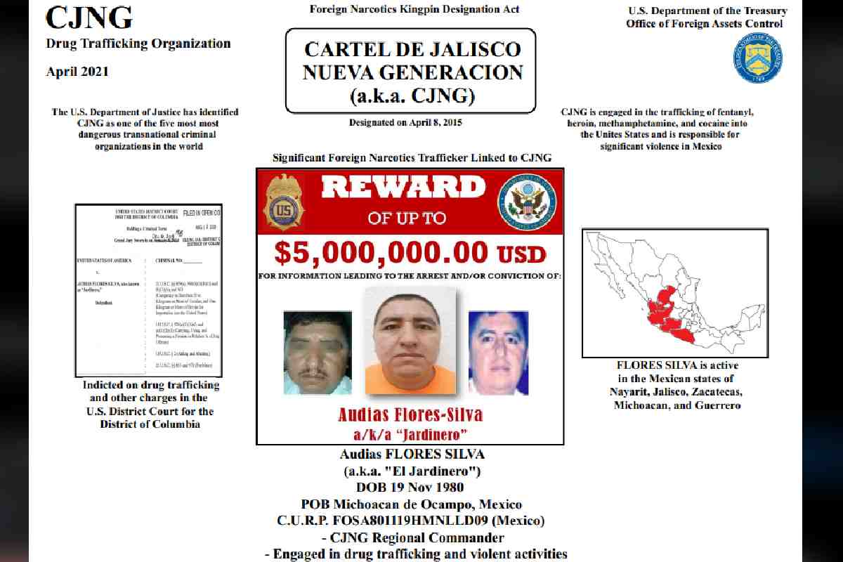 El jardinero CJNG Flores Silva terreno controlado