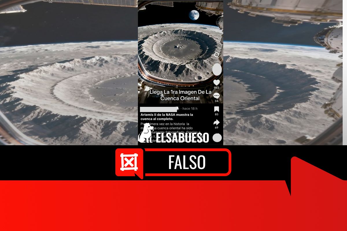 Esta imagen del lado oculto de la Luna no fue capturada por la misión Artemis II