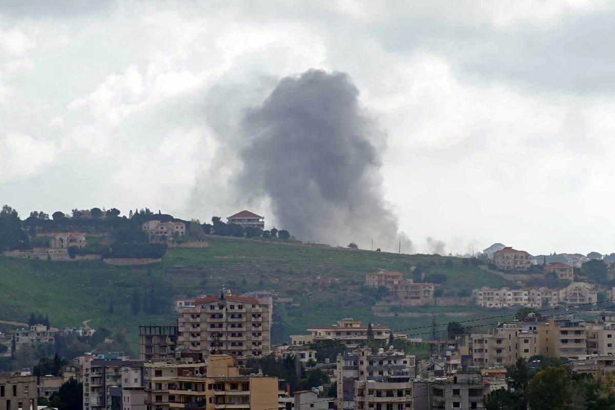 Humo líbano bombardeo de Israel