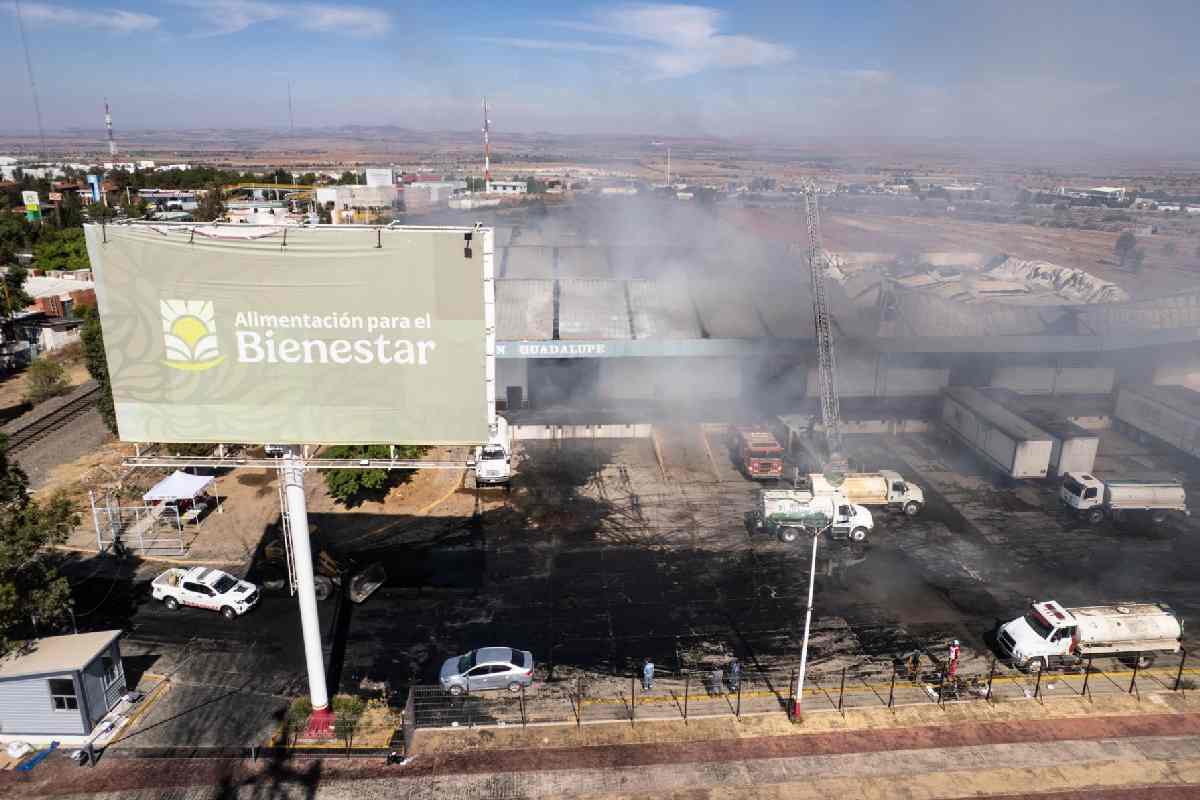 Incendio en bodega de Segalmex en Zacatecas dejó pérdidas totales; inmueble no podrá volver a usarse