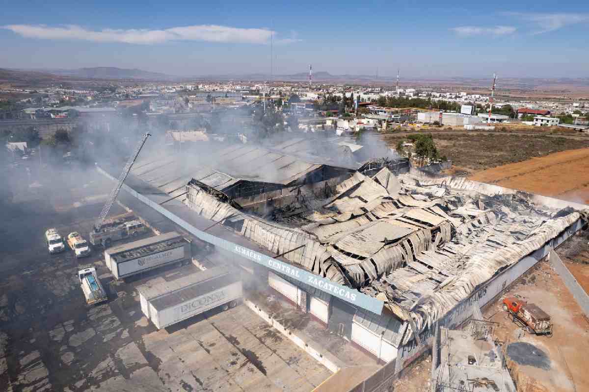 Incendio en bodega de Segalmex en Zacatecas dejó pérdidas totales; inmueble no podrá volver a usarse
