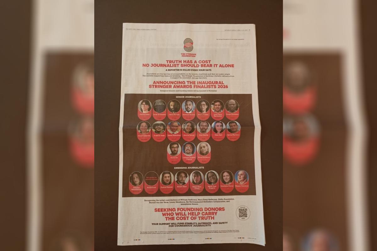 Nayeli Roldán, de Grupo Animal, finalista del premio de The Stringer Foundation; única mexicana en la lista