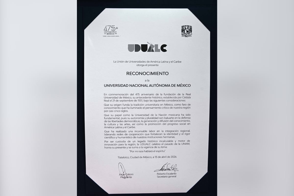 Reconocimiento UNAM fundación Universidad de México