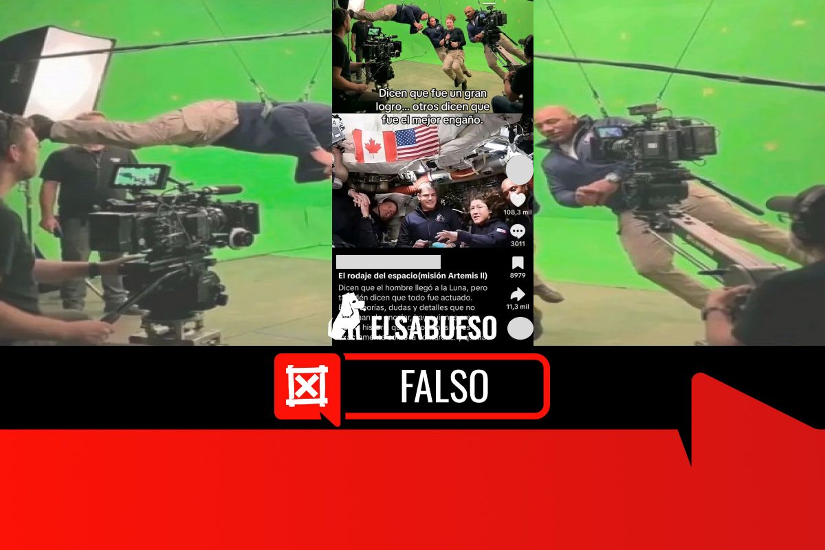 La imagen que muestra un "set de rodaje" de la misión Artemis II es falsa
