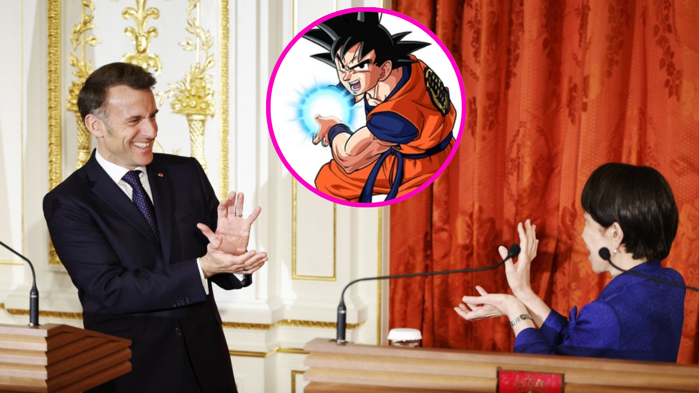 ¿Kamehameha diplomático? Macron y Takaichi rompen el protocolo al estilo Dragon Ball