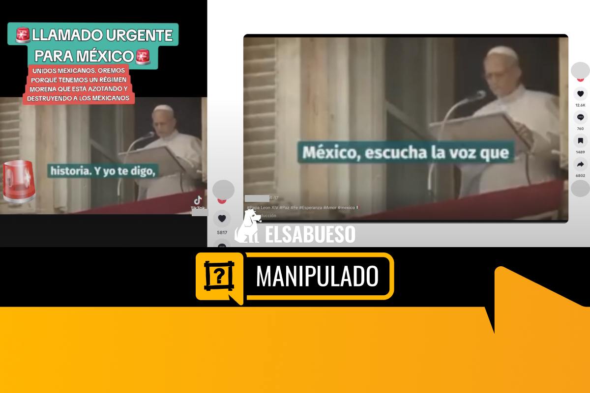 El audio de este video del papa León XIV está modificado; en realidad no habla de México
