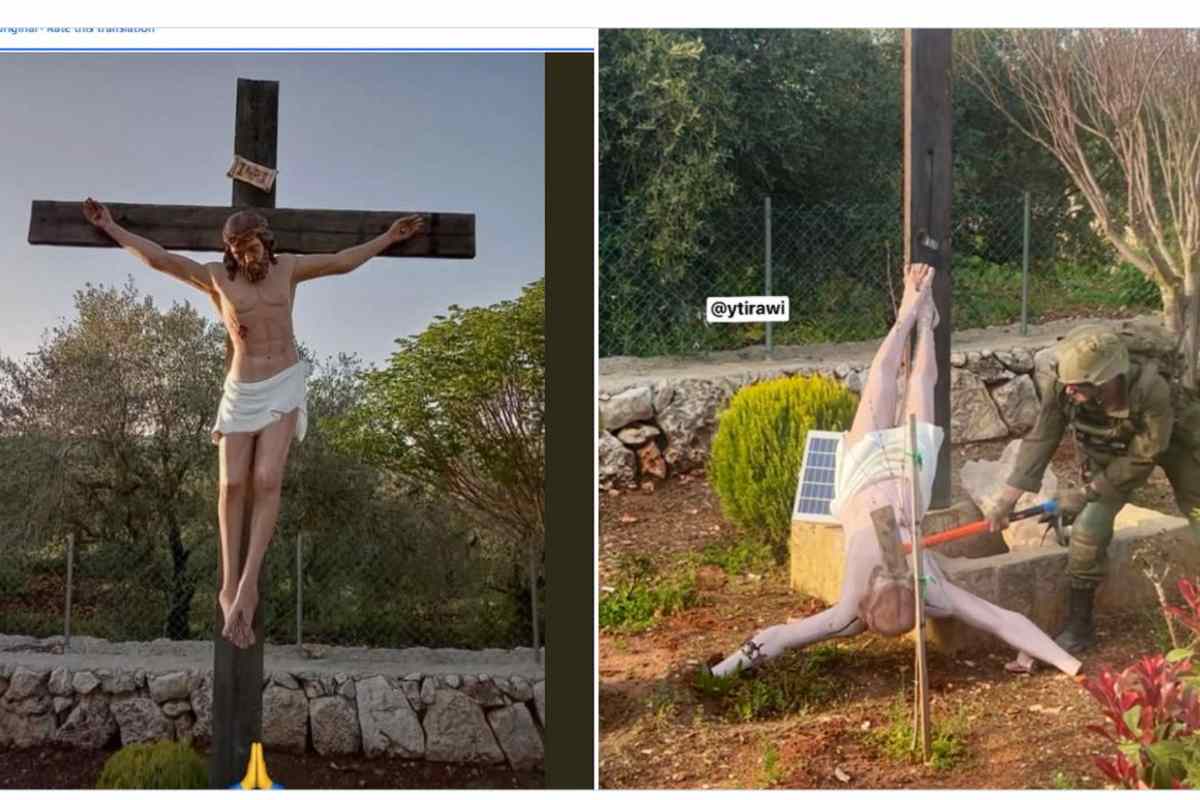 Después de que soldados israelíes destrozaron una escultura de Jesucristo en el sur de Líbano circuló una imagen de su supuesto reemplazo; sin embargo, no se trata de una fotografía auténtica.