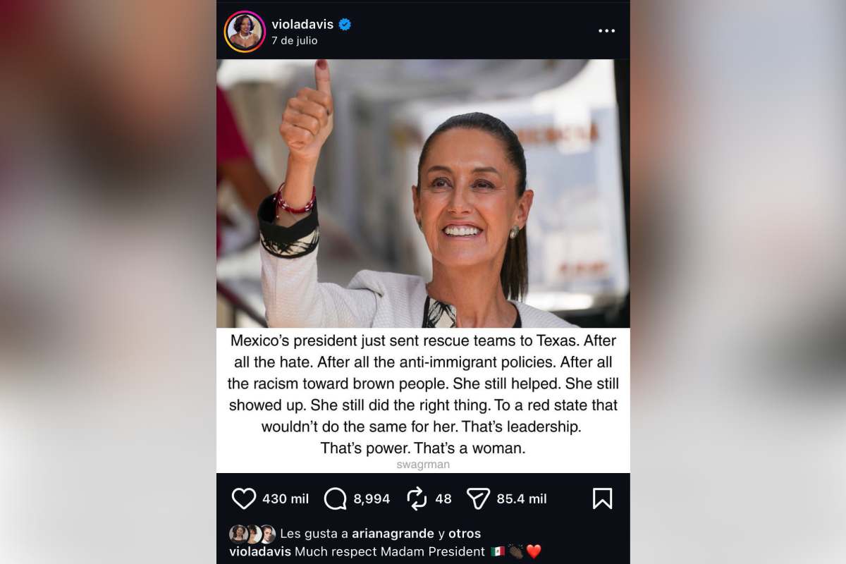 Meryl Streep, Viola Davis, Billie Eilish y Shirley Manson destacan el liderazgo de Sheinbaum