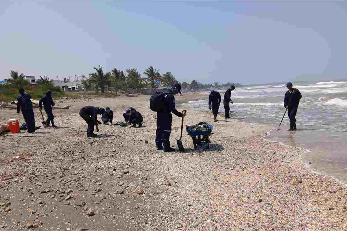 Recolectan 889 toneladas de hidrocarburo tras derrame en Golfo de México; se mantienen brigadas en 48 playas