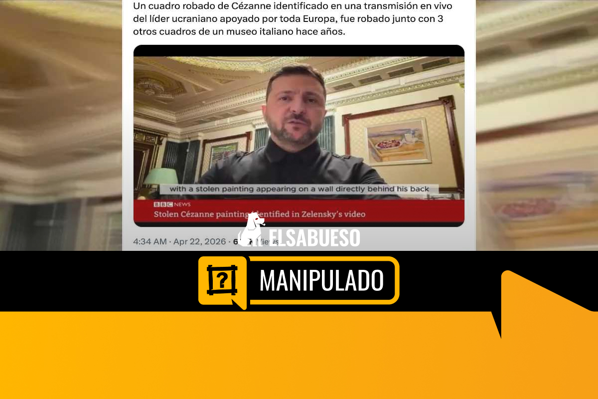 Es falso que un video de Zelenski muestre un cuadro robado en un museo de Italia