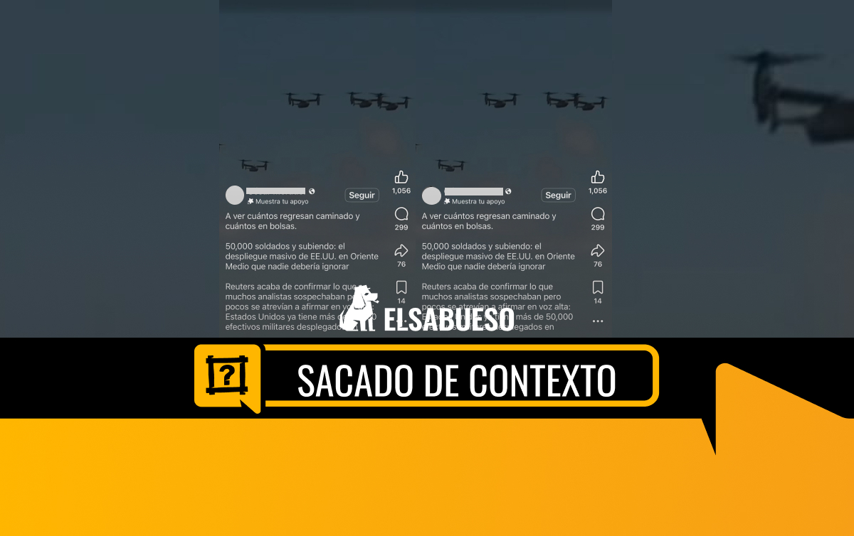 Este video no muestra el envío de refuerzos de EUA a Medio Oriente