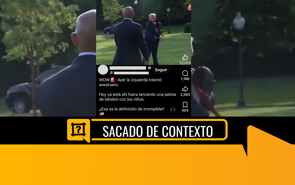 El video de Trump jugando beisbol es de 2020, no después del intento de ataque