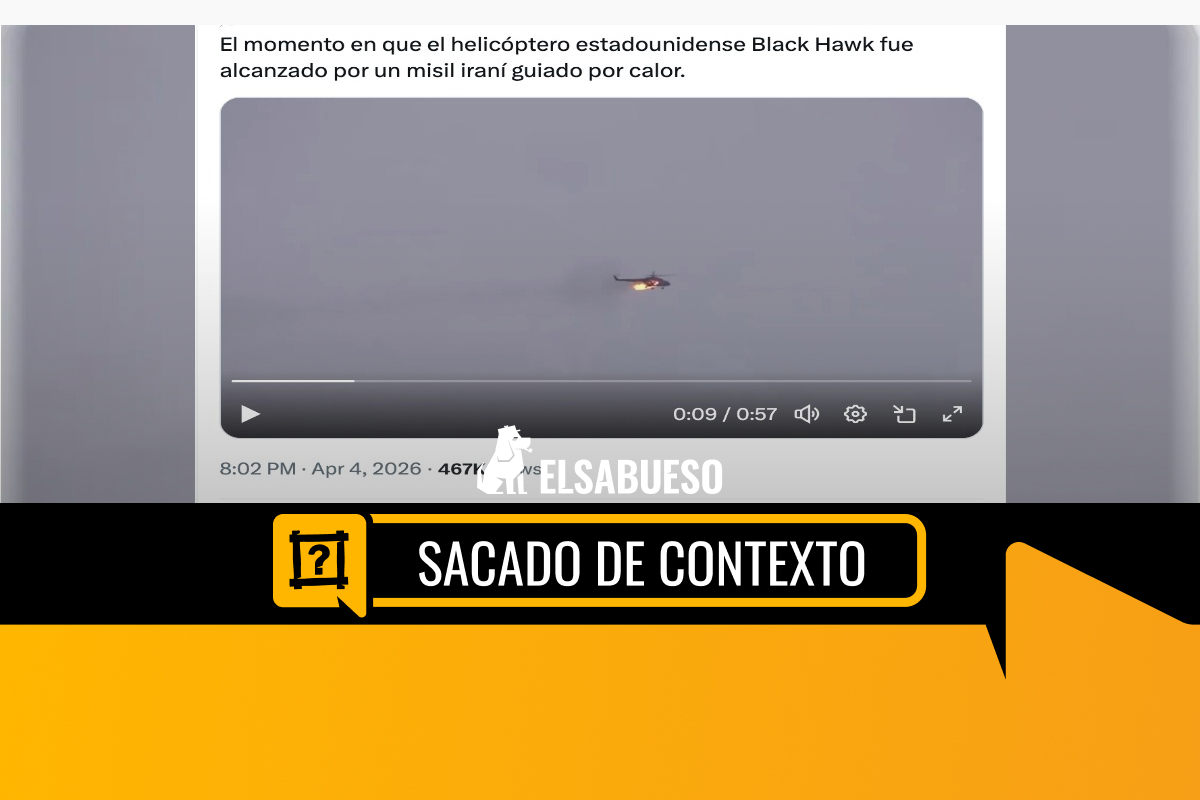 Este clip no es de un helicóptero de EU alcanzado por un misil iraní