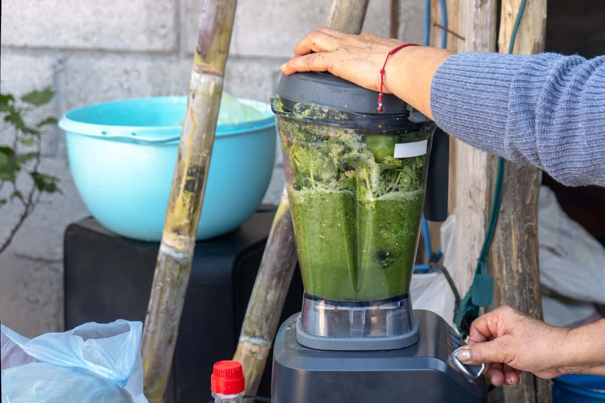 Elaboración de salsa verde.