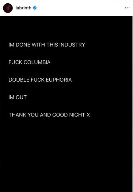 euphoria labrinth polemica