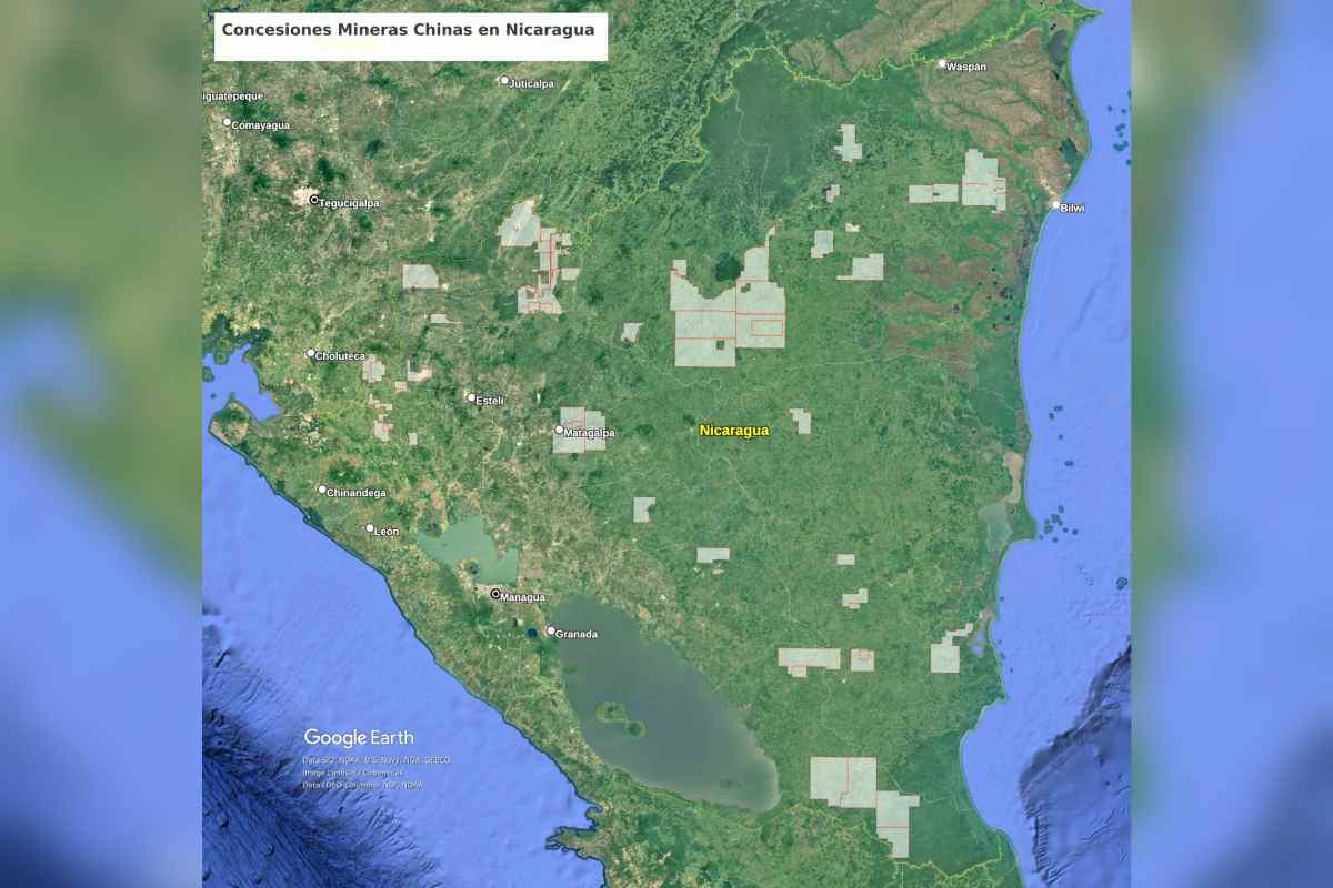 Los lotes mineros de las empresas chinas se han ubicado en ocho departamentos, distribuidos entre las dos regiones autónomas del país. Foto: cortesía Fundación del Río