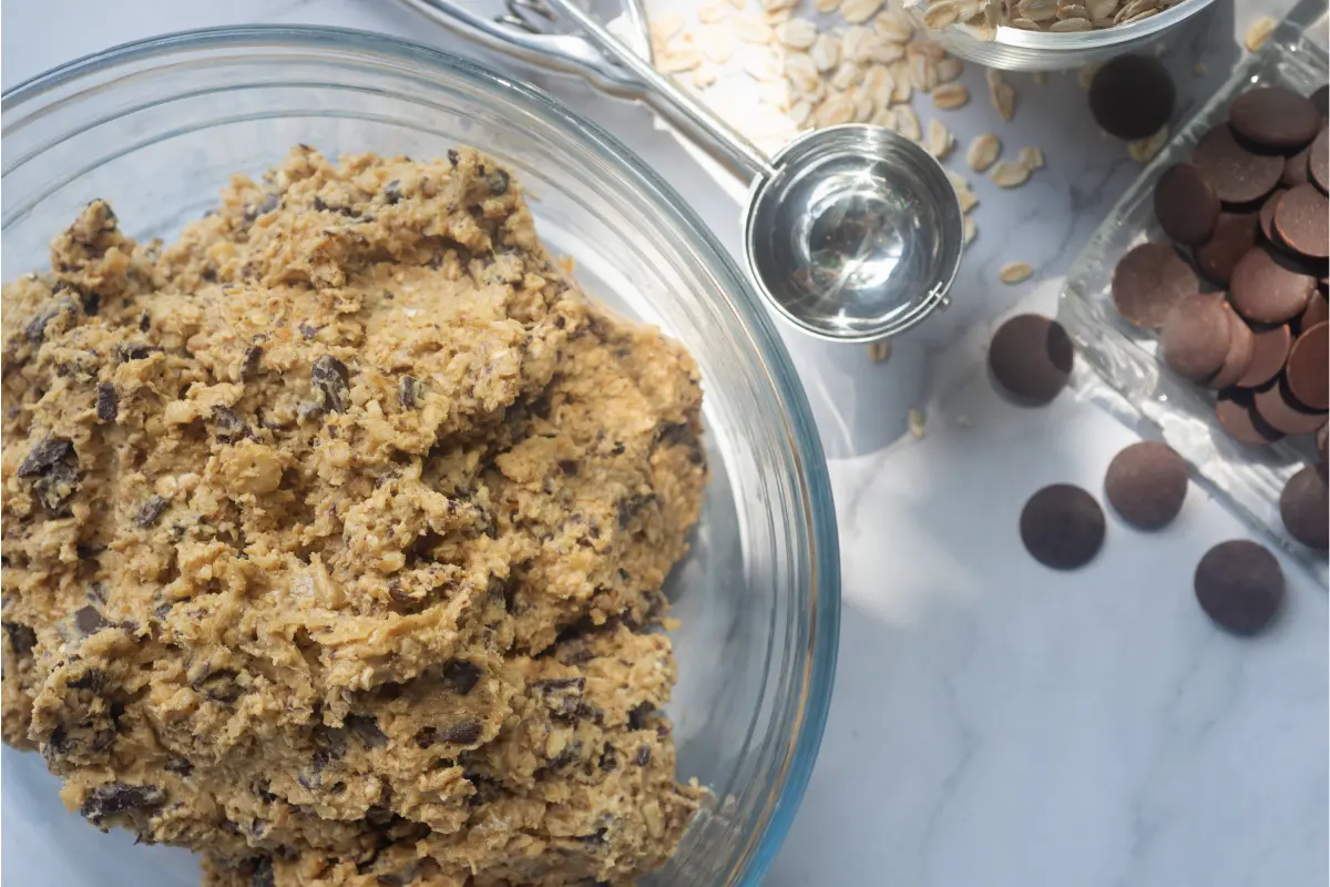 Masa para hacer galletas de avena con chocolate