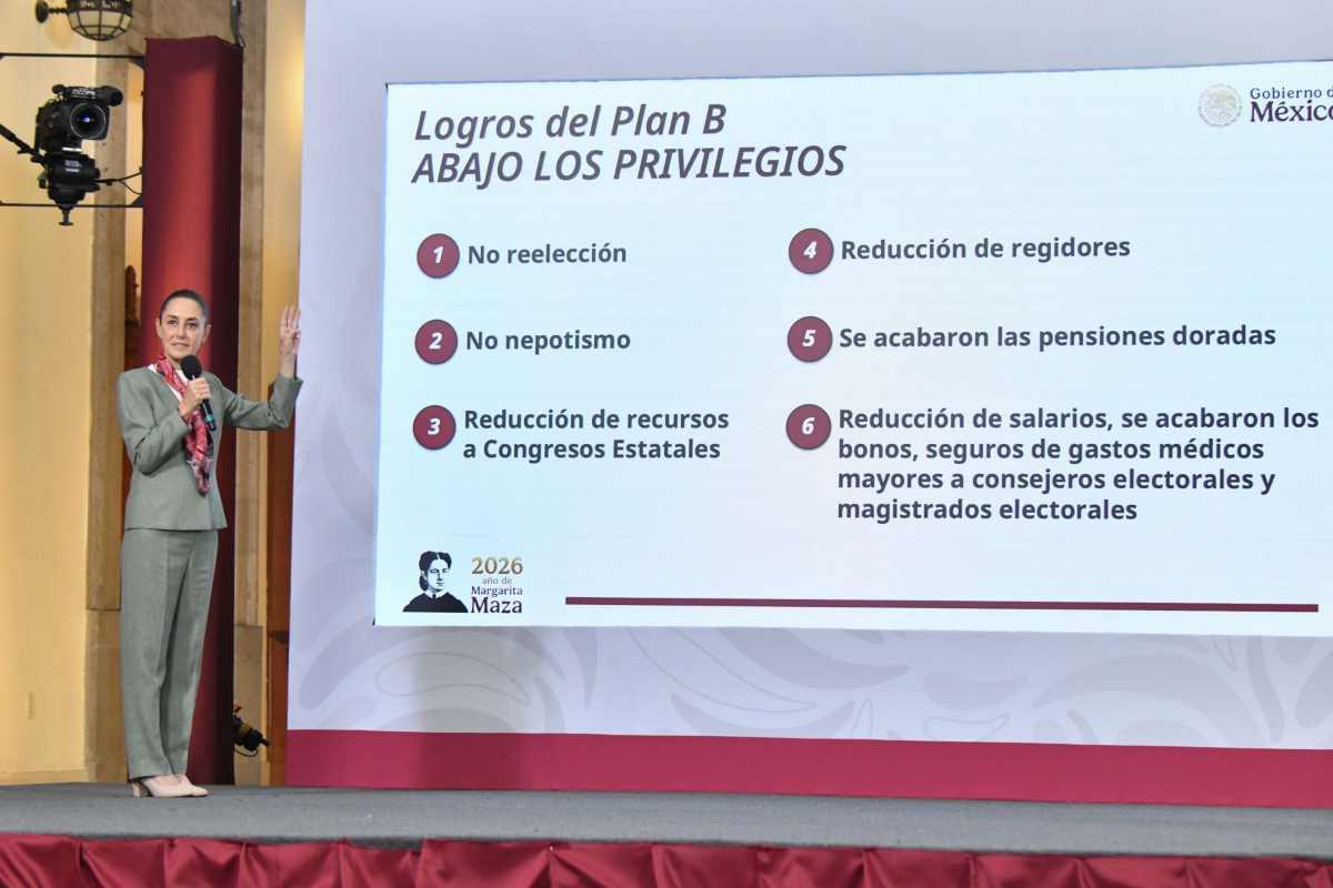 Sheinbaum presume seis "logros del Plan B" aprobado en congresos estatales