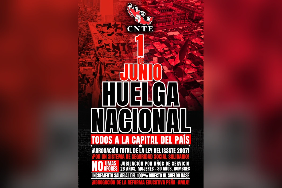 Convocatoria CNTTE huelga 1 de junio