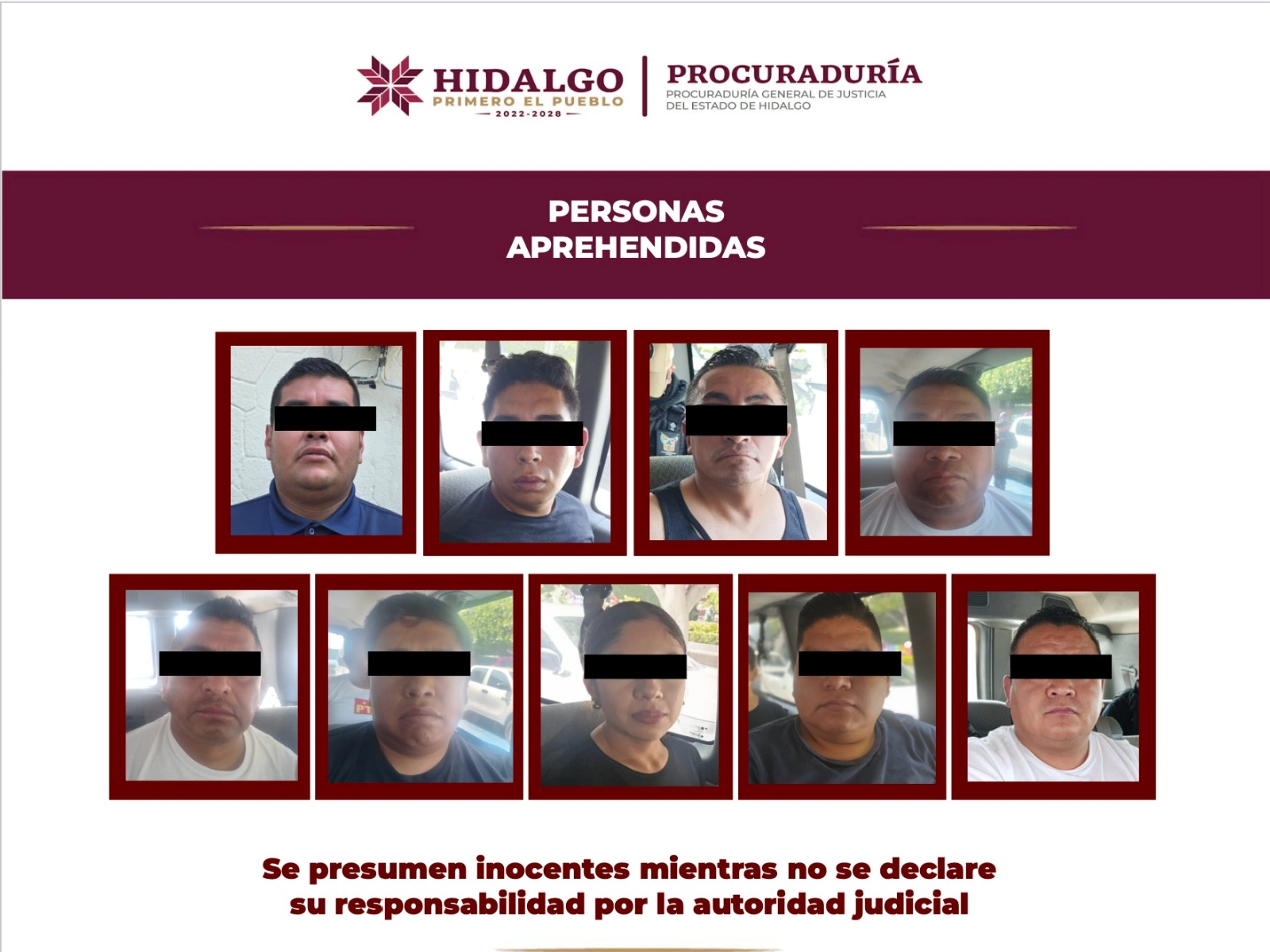 Detienen a 12 policías de Progreso y Tezontepec, en Hidalgo, por presunto homicidio y vínculos criminales