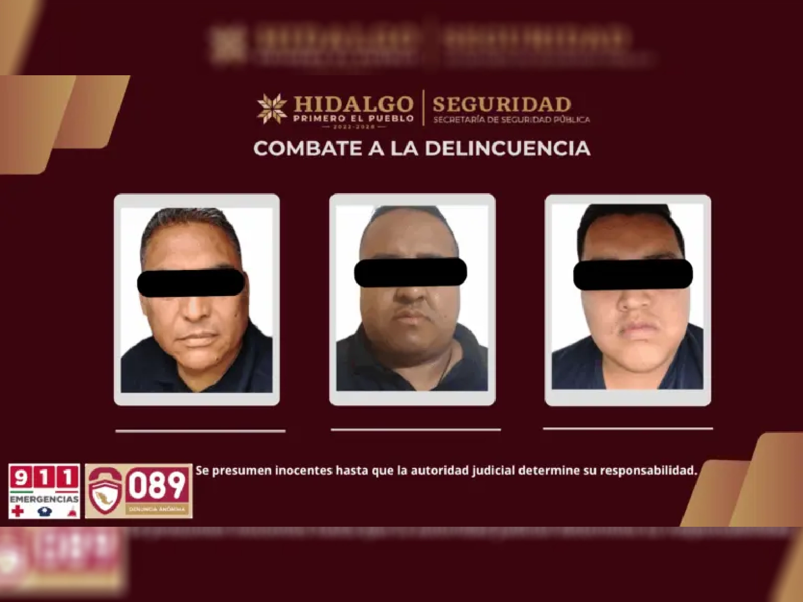 Detienen a 12 policías de Progreso y Tezontepec, en Hidalgo, por presunto homicidio y vínculos criminales