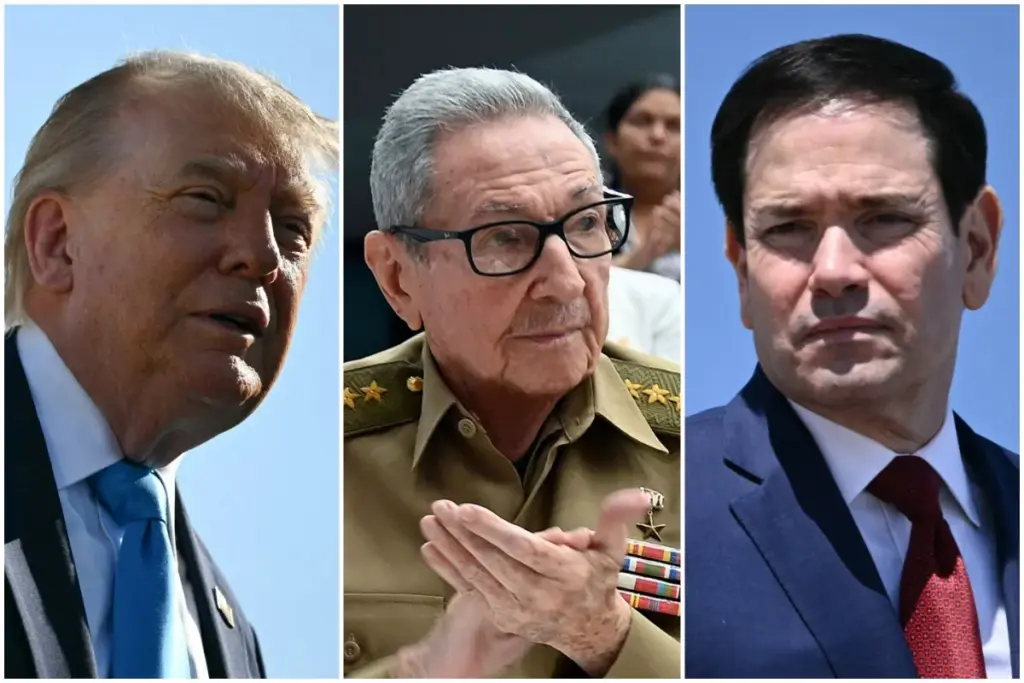 Donald Trump, Raúl Castro y Marco Rubio
