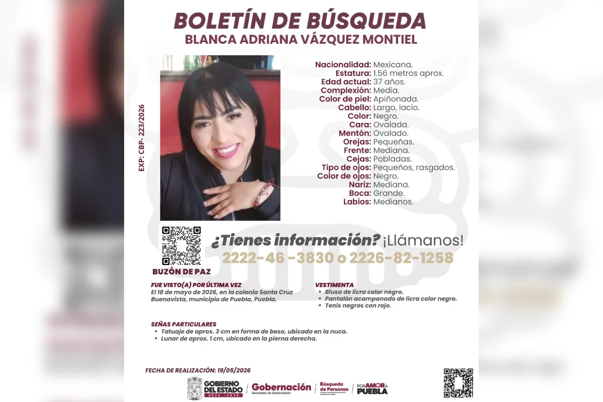 Familiares buscan a Blanca Adriana tras asistir a clínica para consulta