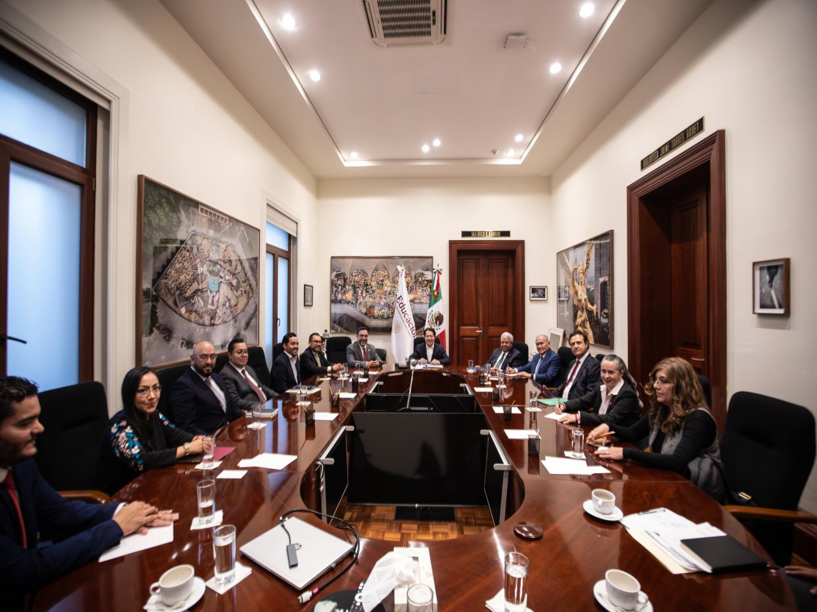Mario Delgado se reúne con director del IPN y el presidente de la Fundación Politécnica
