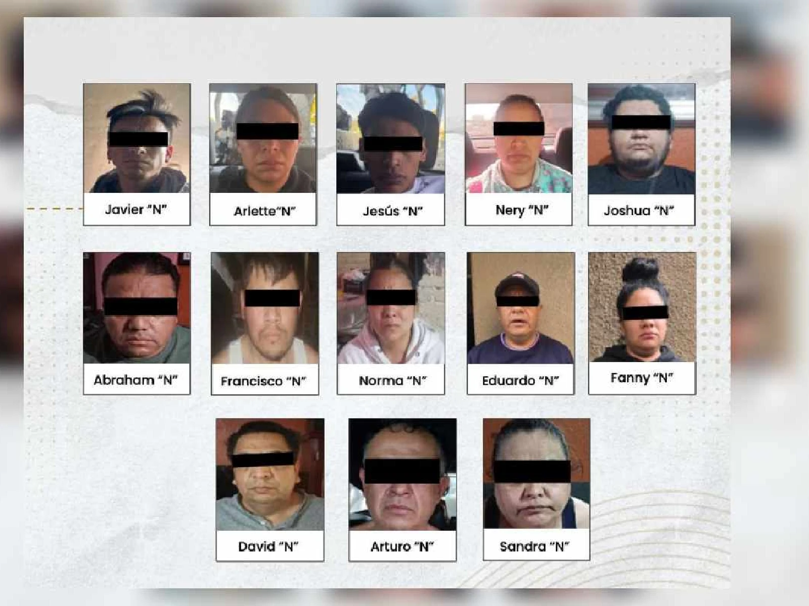 Personas detenidas operativo asesinato colaboradores brugada