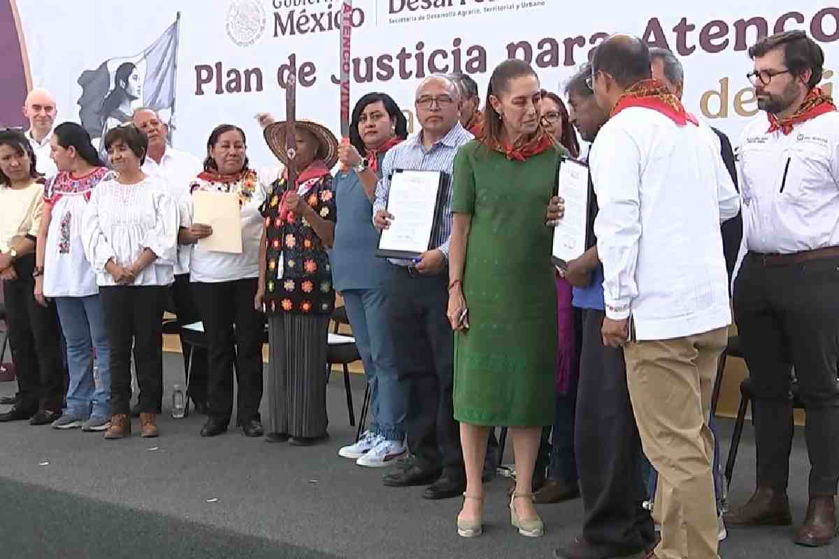 Sheinbaum encabezó el Plan de Justicia para Atenco