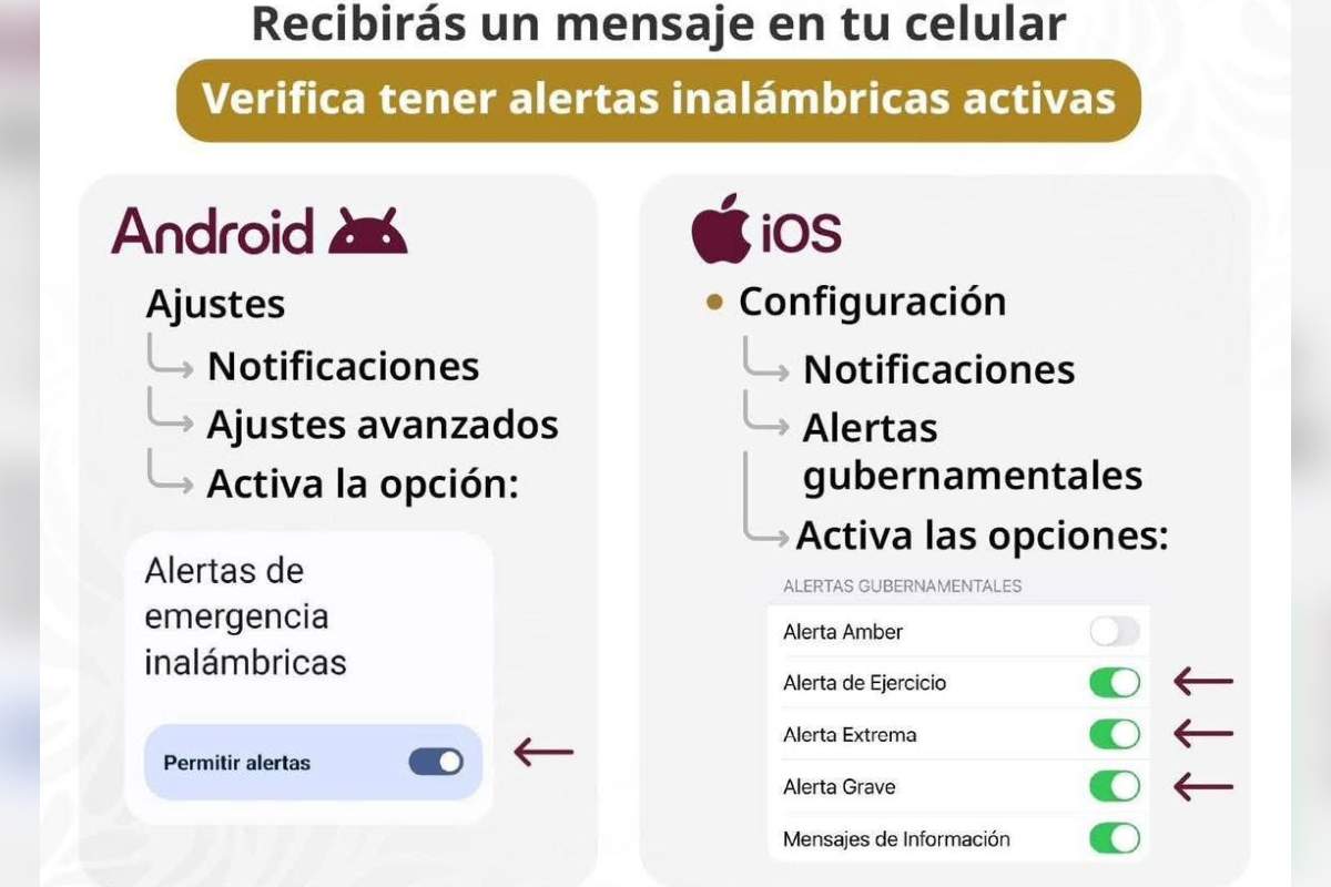 Sistema de alertamiento configuración android y ios