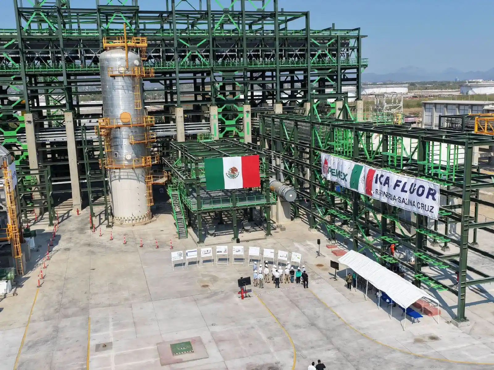 Vista aérea de la refinería de salina cruz oaxaca