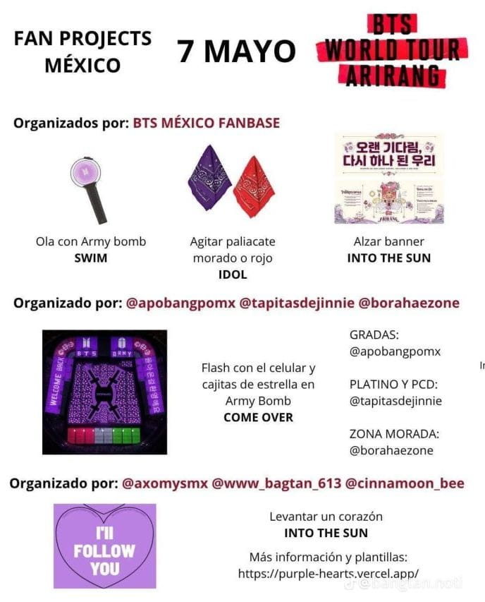 bts mexico fan project 7 mayo