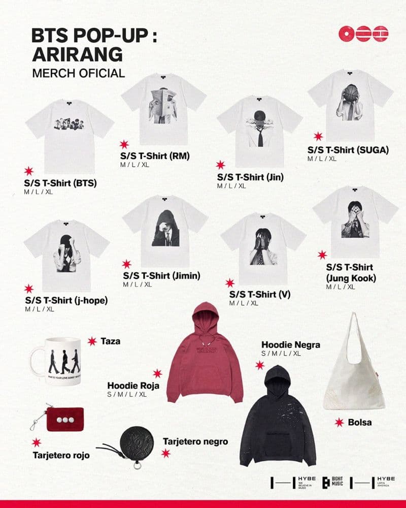 bts pop up arirang cdmx productos