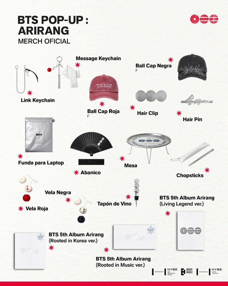 bts pop up arirang cdmx productos