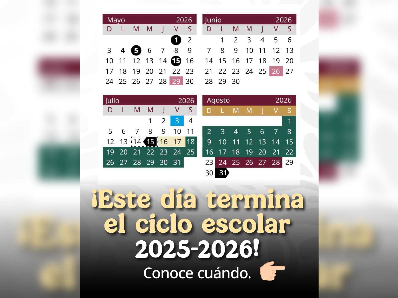 Calendario escolar 2025-2026 