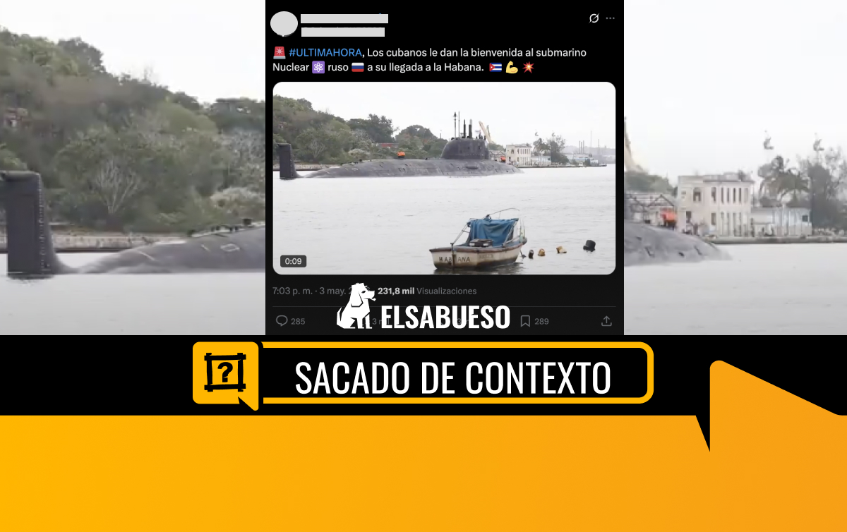 El video de un submarino nuclear ruso llegando a Cuba fue grabado en 2024, no es actual