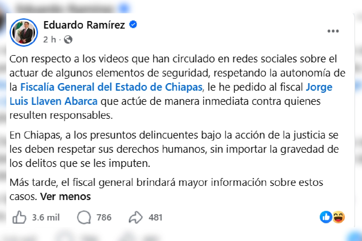 gobernador chiapas tortura elementos fiscalía