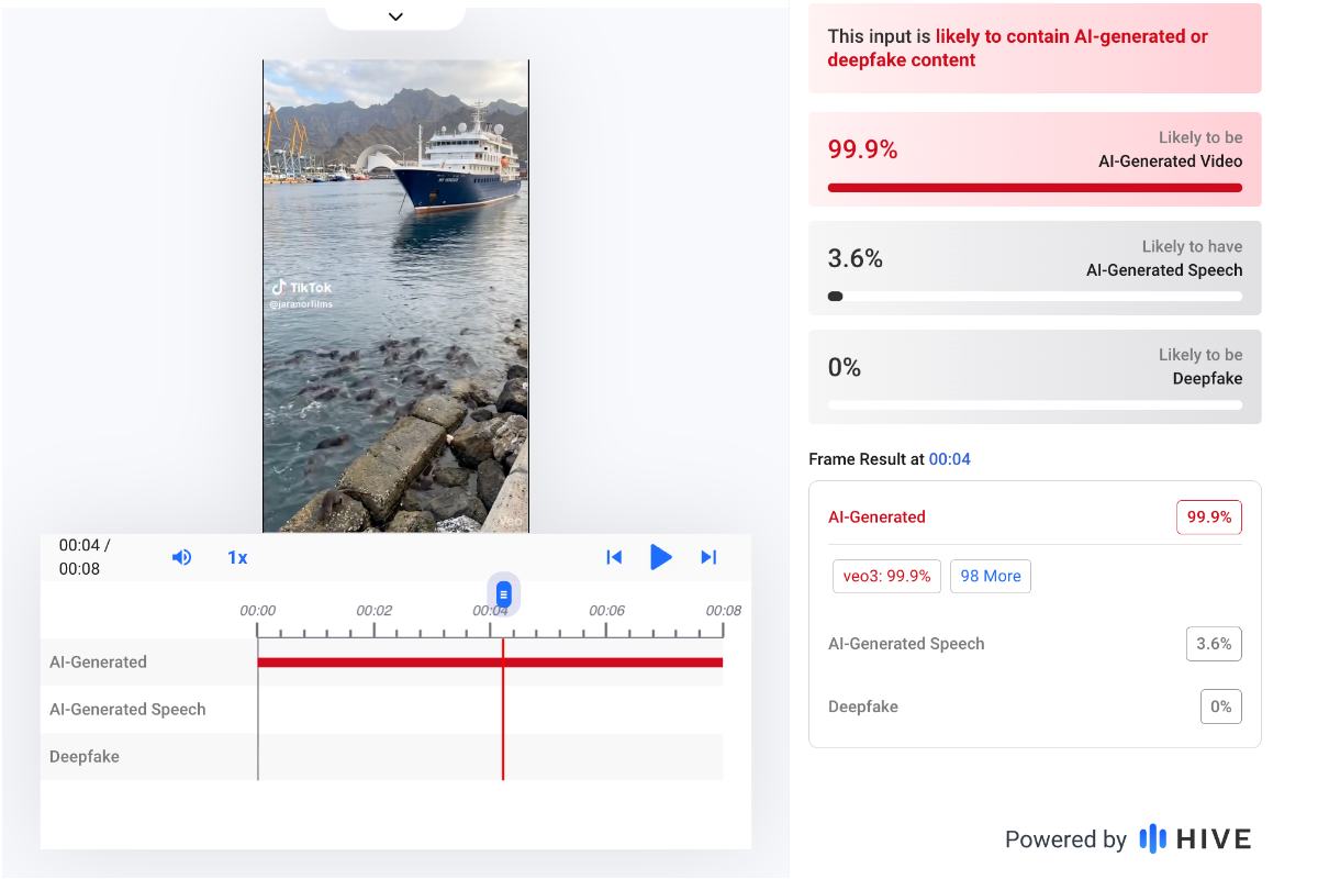 Un video que circula en redes sociales de ratas nadando en el mar no es del crucero que tuvo el brote de hantavirus, sino que fue hecho con inteligencia artificial.