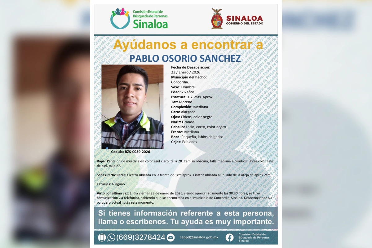 ingeniero pablo osorio sánchez desaparecido sinaloa