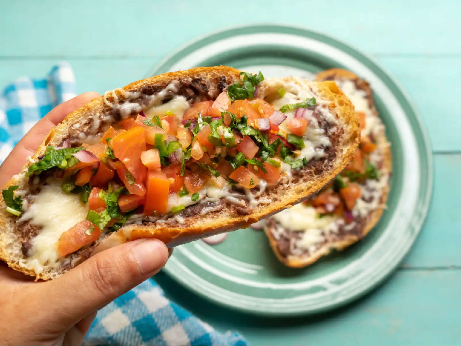 toma de molletes clásicos