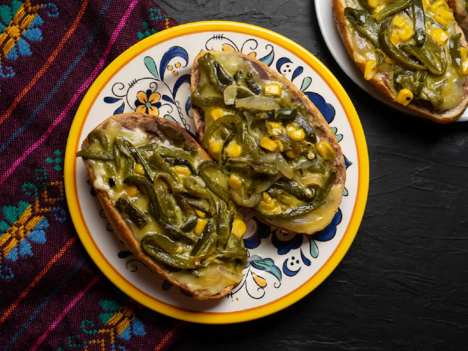 molletes de poblano