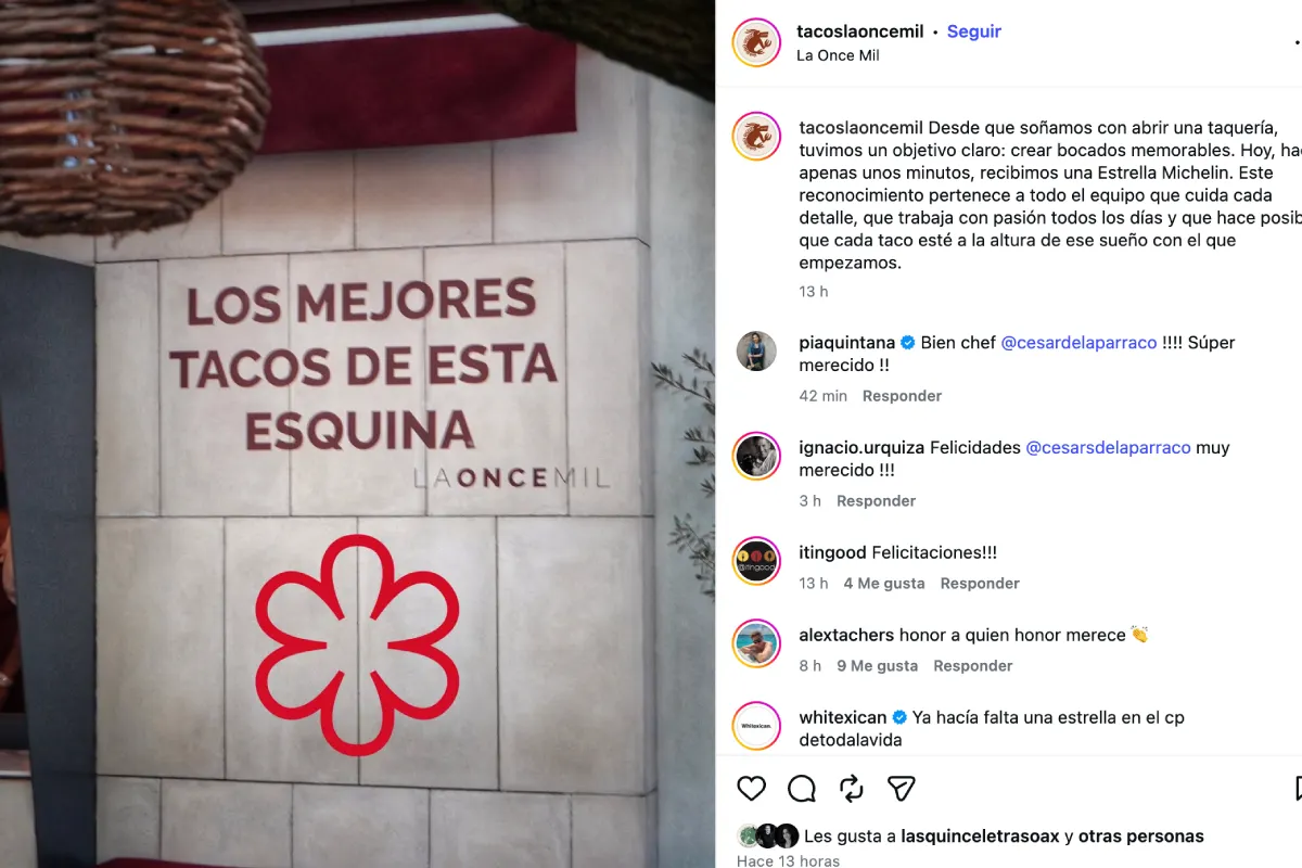 Publicación en instagram donde se ve una imagen acompañada de texto