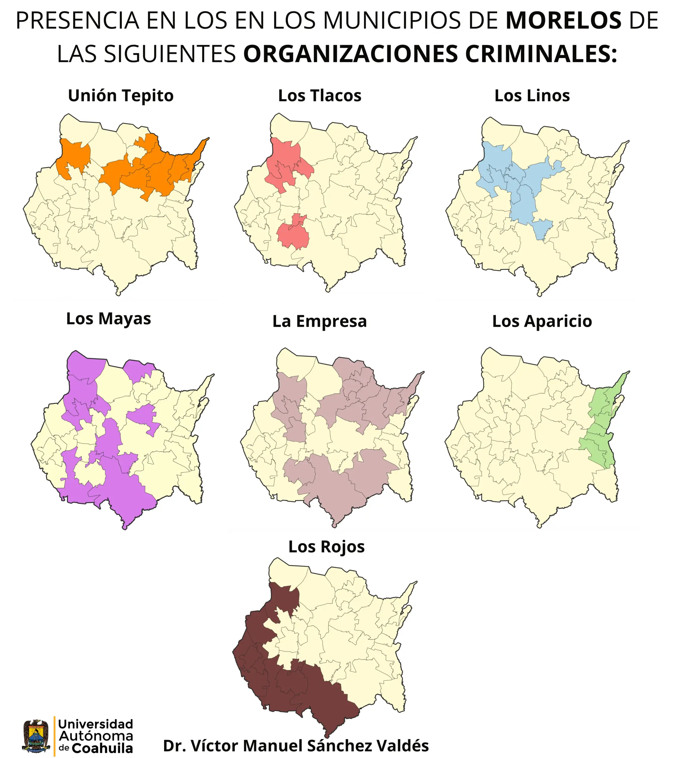 PRESENCIA EN LOS EN LOS MUNICIPIOS DE MORELOS DE LAS SIGUIENTES ORGANIZACIONES CRIMINALES:
